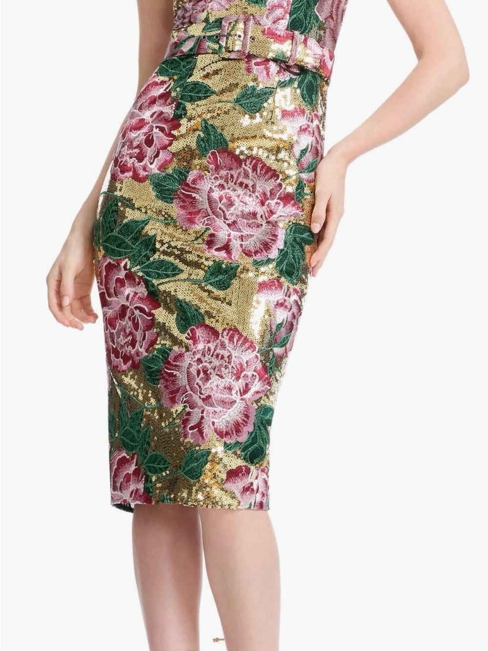 Dress the Population
Nicole Sequin Floral
Embroidered
Cocktail Midi Dress